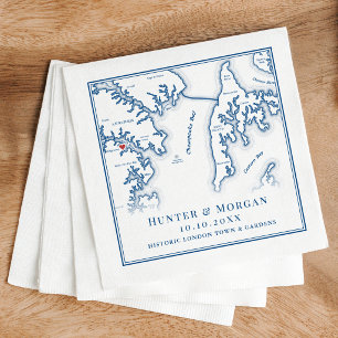 Historic London Town Wedding Annapolis Cocktail Napkins