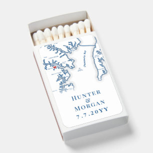 Historic London Town Wedding Annapolis Map Matchboxes