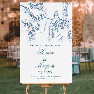 Historic London Town Wedding Welcome Sign