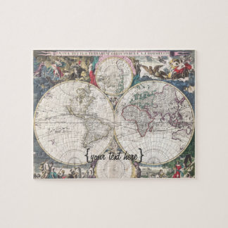 Historic Map - Nova Totius Terrarum Orbis Tabula Jigsaw Puzzle