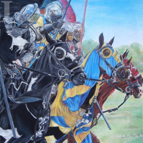 historic medieval knights jousting on horses watch