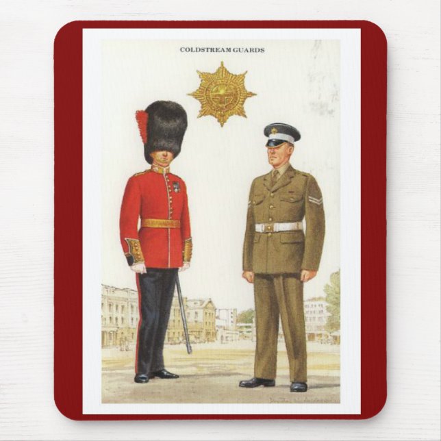Historic military Uniforms, Coldstream Guards Mouse Pad (Front)