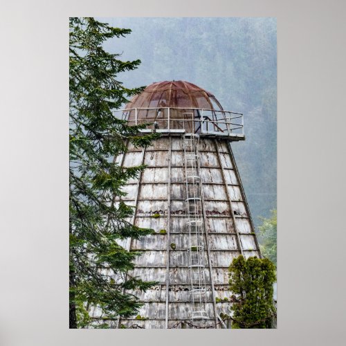 Historic Mill Wigwam Burner near Florence Oregon Poster
