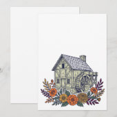 Historic Mill With Fall Flowers (Front/Back)