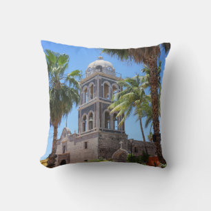 Historic Mission in Loreto, BCS Mexico Throw Pillow