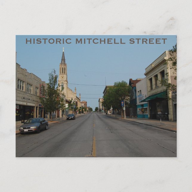 HISTORIC MITCHELL STREET Postcard (Front)