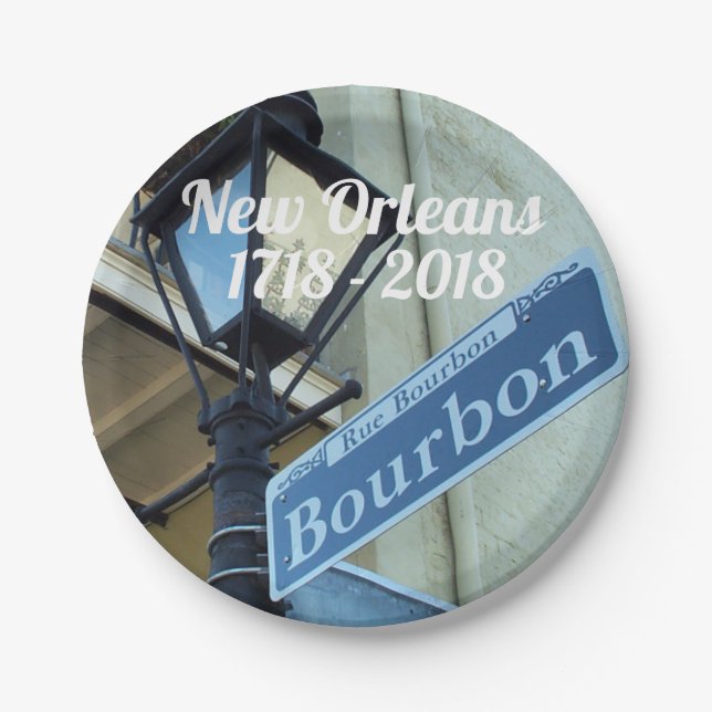 Historic New Orleans Tricentennial Paper Plates (Front)