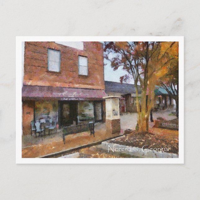 Historic Norcross, Ga.,Mojito's on S. Peachtree St Postcard (Front)