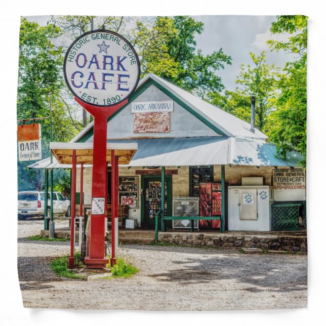 Historic Oark General Store Bandana Handkerchief (Front)