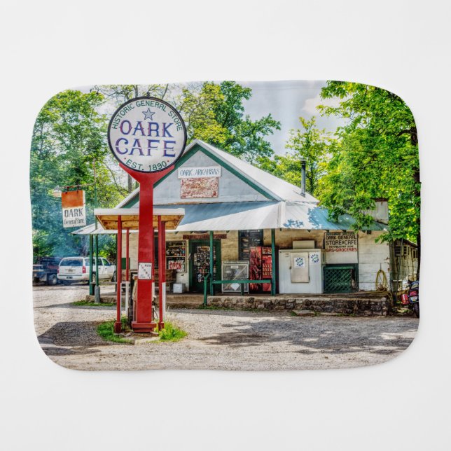 Historic Oark General Store Burp Cloth (Front Horizontal)