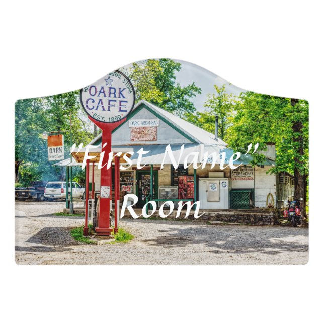 Historic Oark General Store Door Sign (Small Crest Front)