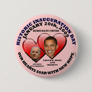 HISTORIC OBAMA INAUGURATION 1-20-2009 - Customized Pinback Button