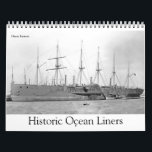 Historic Ocean Liners Calendar<br><div class="desc">I tried to put together a selection of familiar and unfamiliar ships. I know I'm missing some favorites but I'm limited by what fits in the calendar space. Many of the older images are not to standard size. Each image is highly detailed, so when you're bored--at home or at the...</div>