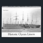 Historic Ocean Liners Calendar<br><div class="desc">I tried to put together a selection of familiar and unfamiliar ships. I know I'm missing some favorites but I'm limited by what fits in the calendar space. Many of the older images are not to standard size. Each image is highly detailed, so when you're bored--at home or at the...</div>