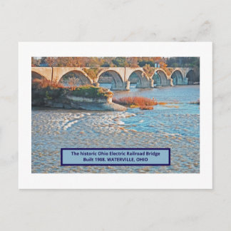 HISTORIC OHIO ELECTRIC RAILWAY BRIDGE POSTCARD