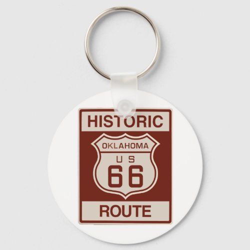 Historic Oklahoma RT 66 Keychain