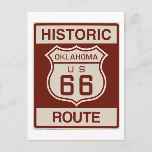Historic Oklahoma RT 66 Postcard