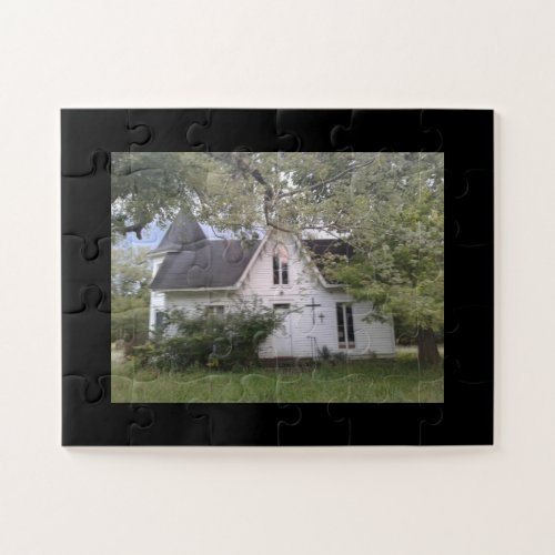 HISTORIC OLD CHURCH VICTORIAN HOUSE JIGSAW PUZZLE