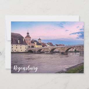 Historic old town in Regensburg, Germany