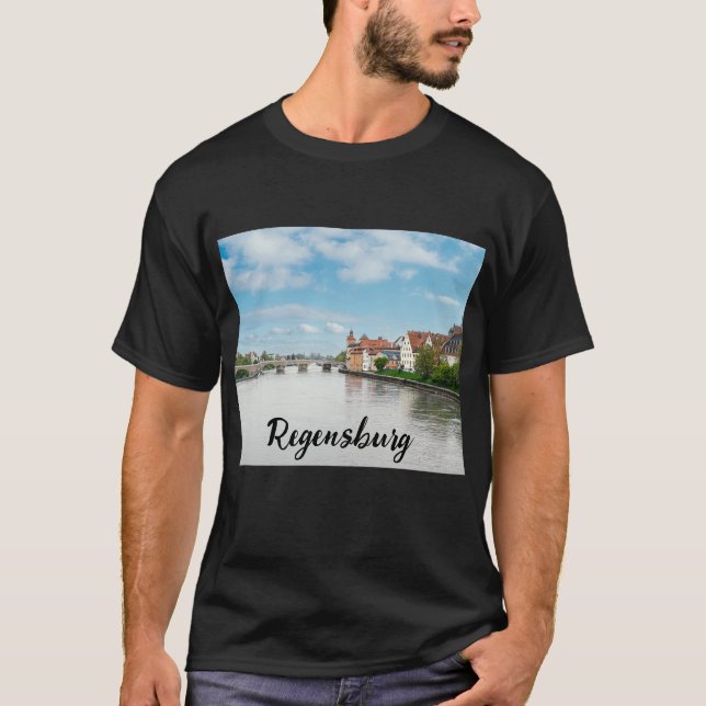 Historic old town of Regensburg, Germany T-Shirt (Front)