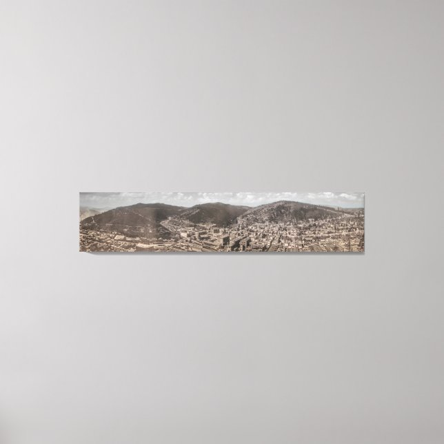 Historic Panorama of DEADWOOD South Dakota 1902 Canvas Print (Front)
