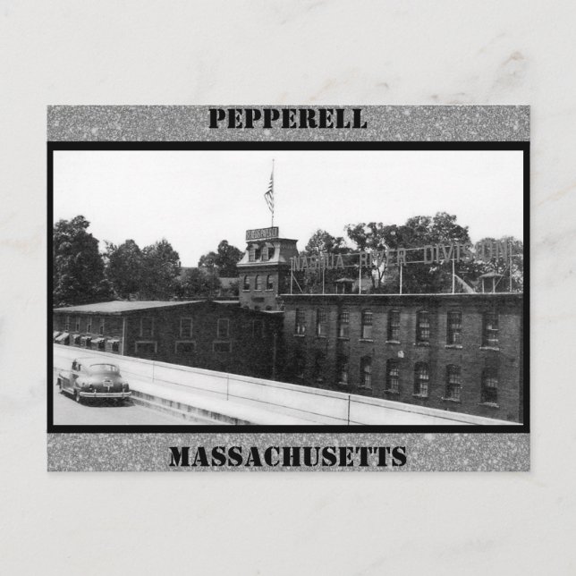 Historic Paper Mill in Pepperell Massachusetts Postcard (Front)
