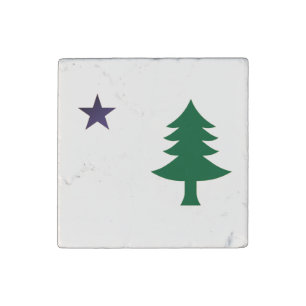 Historic Pine Tree Flag of Maine (1901–1909) Stone Magnet