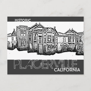 Historic Placerville California old town postcard