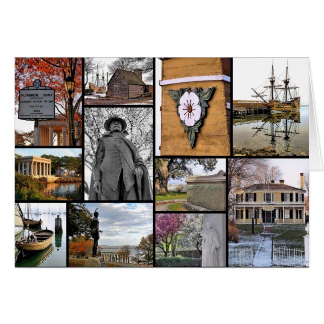 Historic Plymouth MA Cards (Front Horizontal)