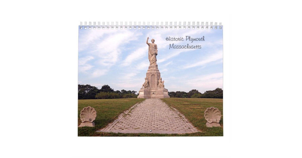 Historic Plymouth Massachusetts calendar Zazzle