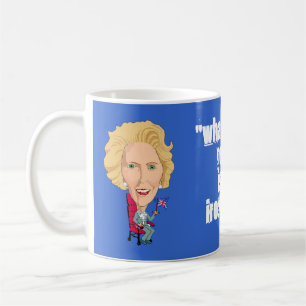 Historic PM Margaret Thatcher Caricature British Coffee Mug
