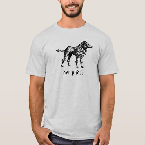 Historic poodle t_shirt