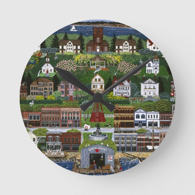 Historic Port Townsend, Washington Round Clock (Front)