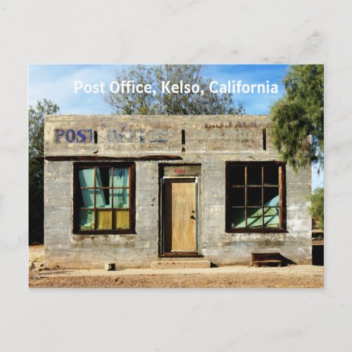 Historic Post Office in Kelso California Postcard
