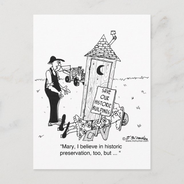 Historic Preservation of Outhouses? Postcard (Front)