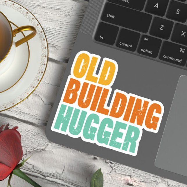 Historic Preservation, Old Building Hugger Vinyl Sticker (Creator Uploaded)