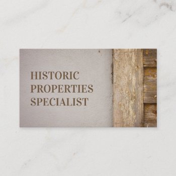 Historic Properties Specialist Vintage Real Estate Business Card by GetArtFACTORY at Zazzle