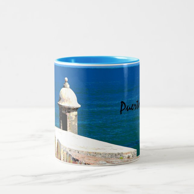 Historic Puerto Rico Two-Tone Coffee Mug (Center)
