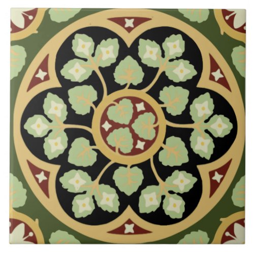 Historic Pugin 1870_1880s Gothic Design Tile Repro