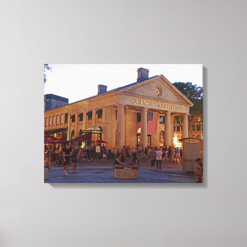 Historic Quincy Market Downtown Boston Canvas Print