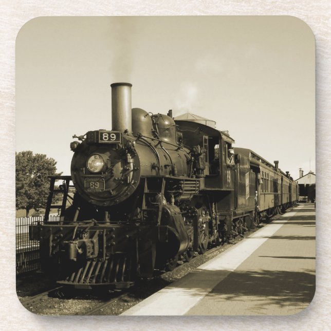 Historic Railroad Beverage Coaster (Front)