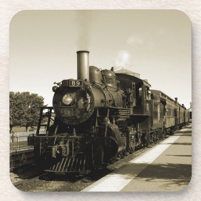 Historic Railroad Beverage Coaster (Front)