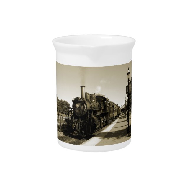 Historic Railroad Beverage Pitcher (Front)