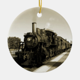 Historic Railroad Ceramic Ornament