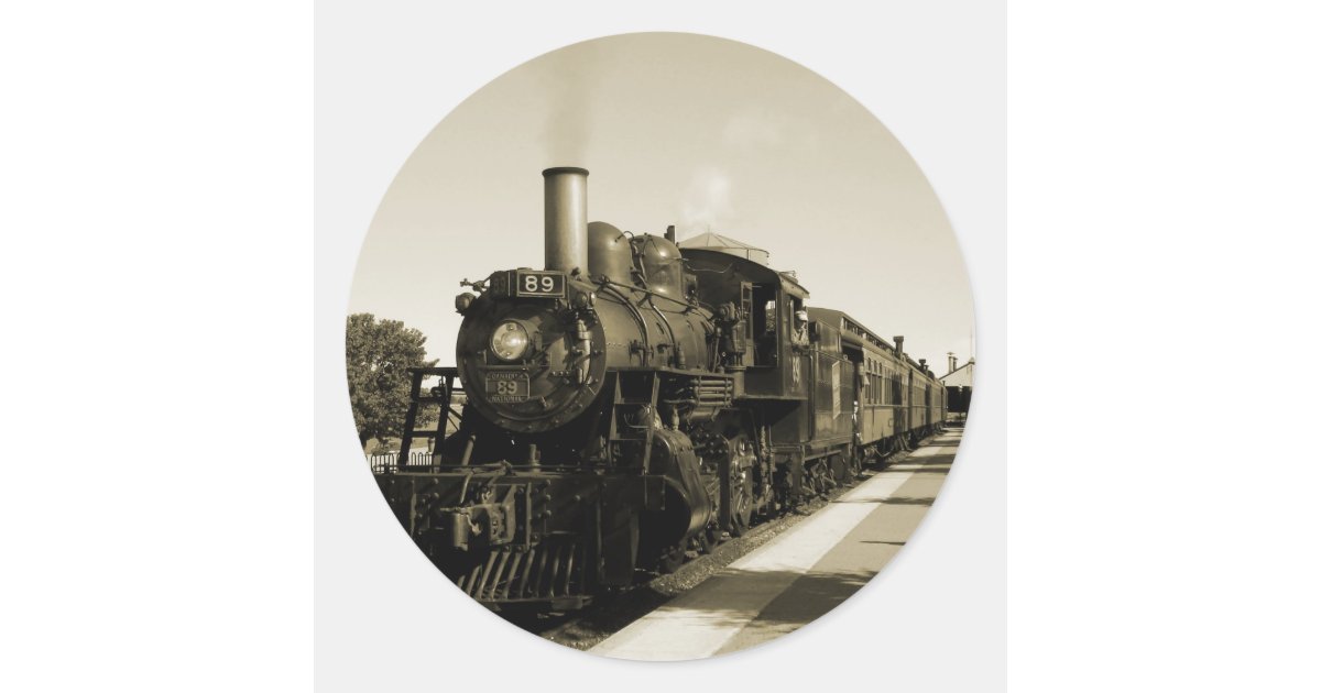 Historic Railroad Classic Round Sticker | Zazzle