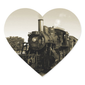 Historic Railroad Heart Sticker
