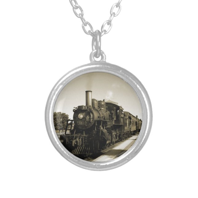 Historic Railroad Silver Plated Necklace (Front)
