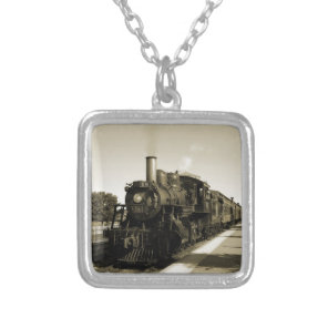 Historic Railroad Silver Plated Necklace