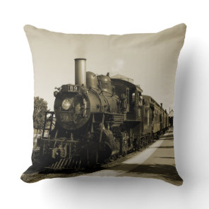 Historic Railroad Throw Pillow