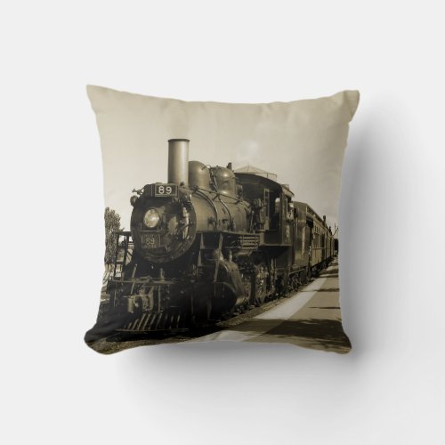 Historic Railroad Throw Pillow